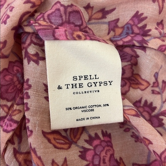 Spell & The Gypsy Collective Folk Song Boho Floral Peasant Blouse in Blossom XS - Picture 15 of 15